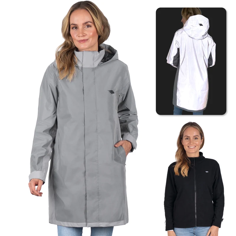 3in1 Smart Coat - Zertifizierte Schutzjacke, 100% reflektierend mit Fleece Zipp-In