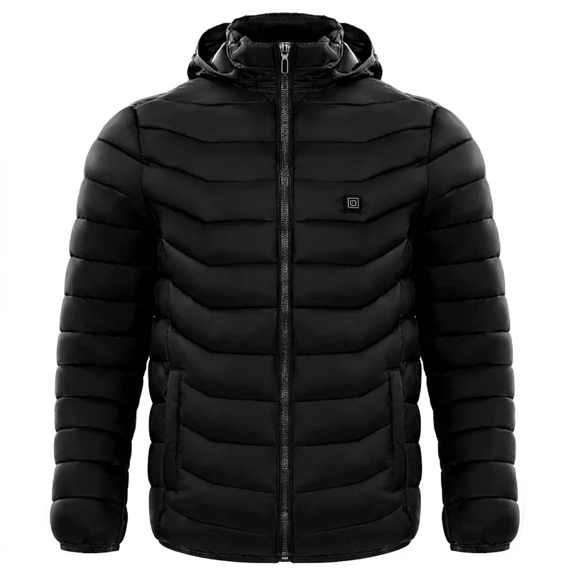 Beheizte Steppjacke Herren – weich gepolstert, mit Kapuze für frostige Stadttage